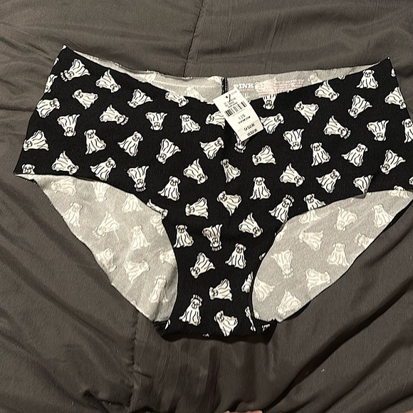 No-Show Hiphugger Panty ghost dog design size large - Picture 2 of 4